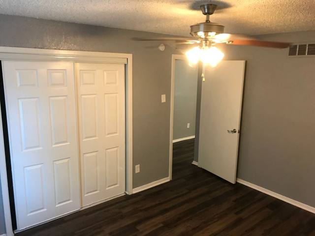 Hallway with closets
